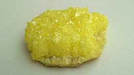 【サルファー】(自然硫黄)  日本の産業革命を支えた美しい元素鉱物